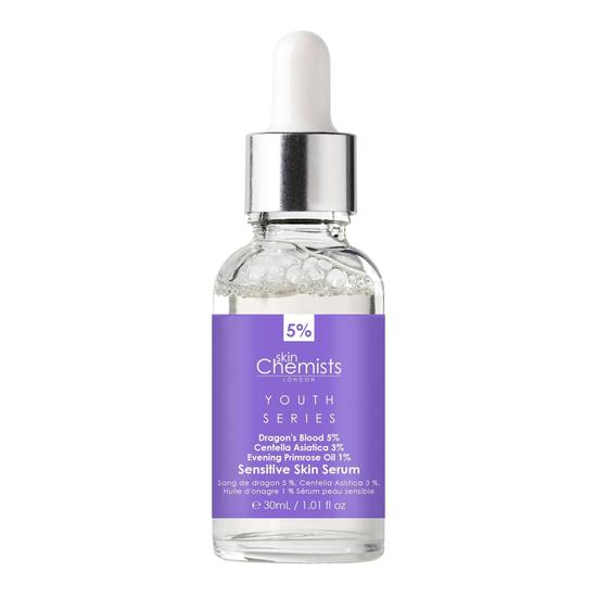 skinChemists Sensitive Skin Serum Dragon's Blood 5%, Centella Asiatica 3%, Evening Primrose Oil 1% Duo Pack 30ml x 2