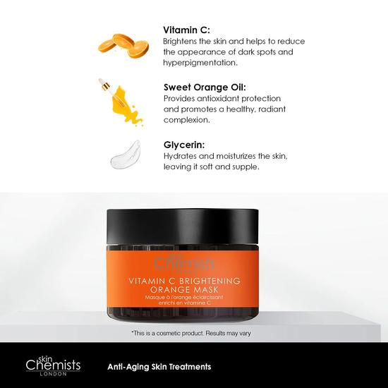 skinChemists Vitamin C Brightening Orange Mask Twin Value Savings Pack 50ml