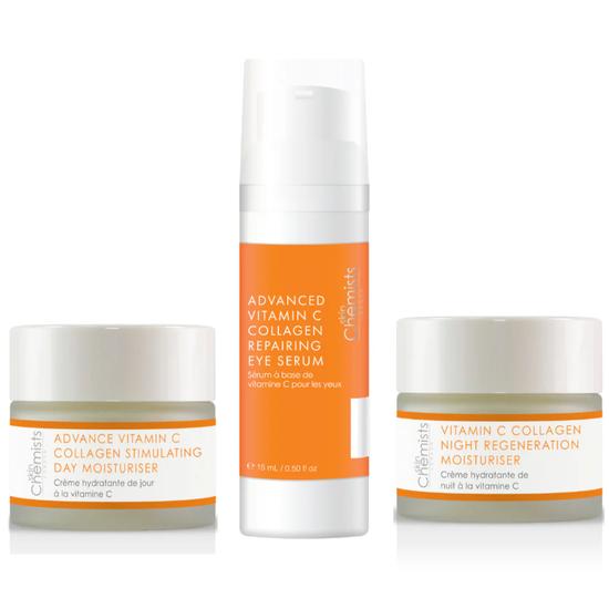 SkinChemists Vitamin C & Collagen Day & Night Moisturiser + Eye Serum Antiageing Kit