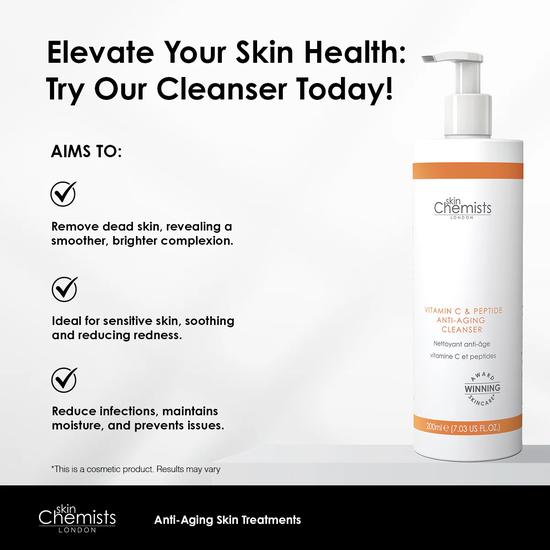 skinChemists Vitamin C & Peptide Cleanser 200ml