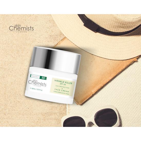 skinChemists Wrinkle Killer Sun Protection Day Moisturiser Spf 50 60ml