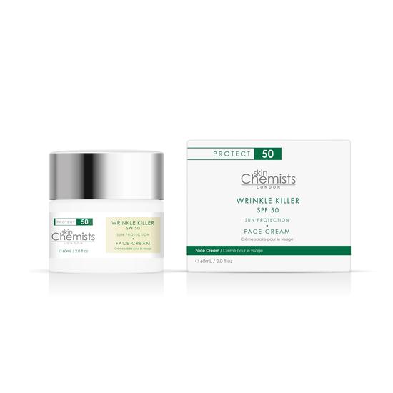 skinChemists Wrinkle Killer Sun Protection Day Moisturiser Spf 50 60ml