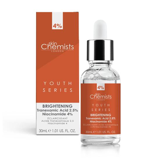 skinChemists Youth Series Tranexamic Acid 2.5%, Niacinamide 4% Brightening Serum 30ml