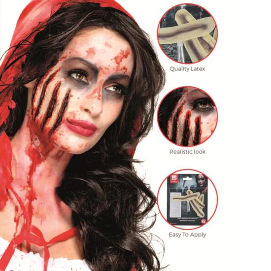 Smiffys Make-Up FX Latex Claw Wound Scar-Red