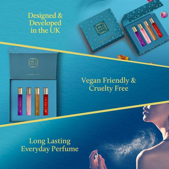 SO...? Oud Travel Size Mini Premium Eau De Toilette Gift Set 4 x 15ml
