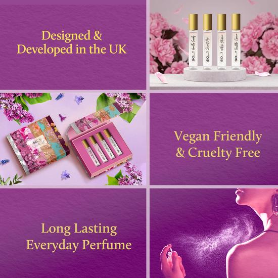 SO...? Unique Travel Size Mini Premium Eau De Toilette Gift Set 4 x 14ml