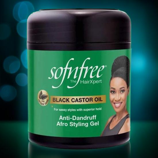 Sofn'Free Black Castor Oil Afro Styling Gel Black 500ml