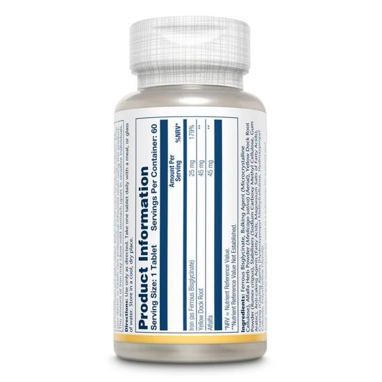 Solaray Iron Bisglycinate 25mg Tablets Sales & Offers