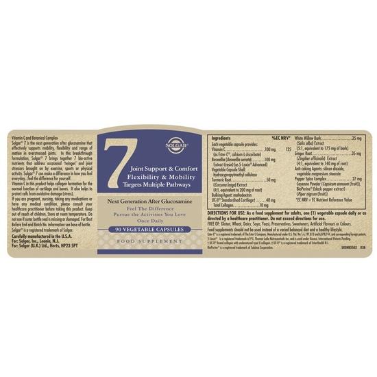 Solgar 7 Vegetable Capsules 30 Capsules