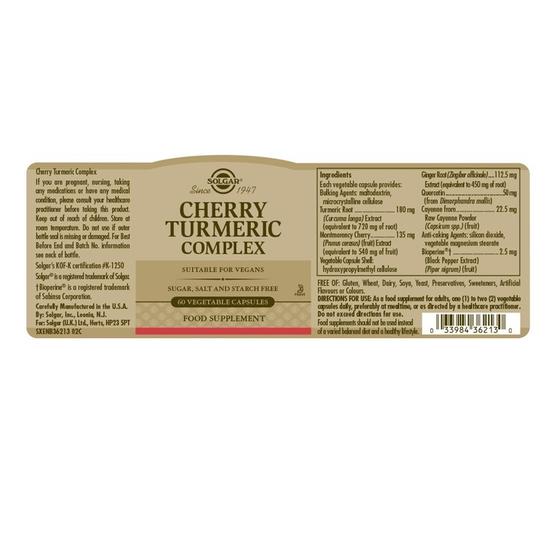 Solgar Cherry Turmeric Complex Vegicaps 60 Vegicaps