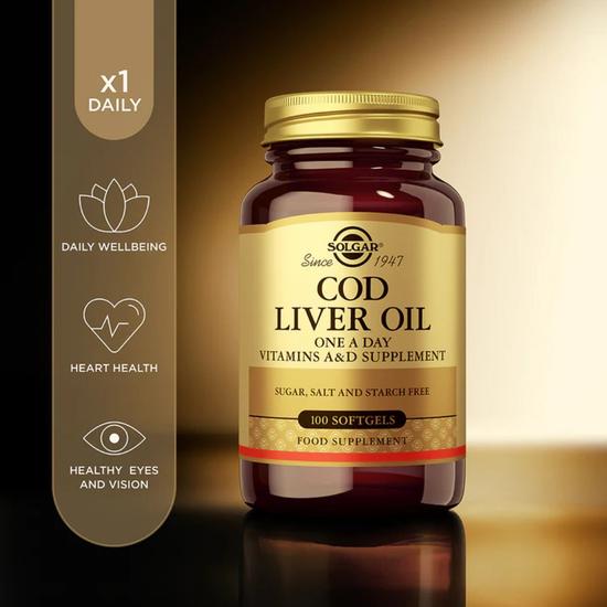 Solgar Cod Liver Oil Softgels 100 Softgels