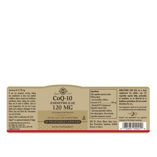 Solgar CoQ-10 120mg Vegicaps 30 Vegicaps