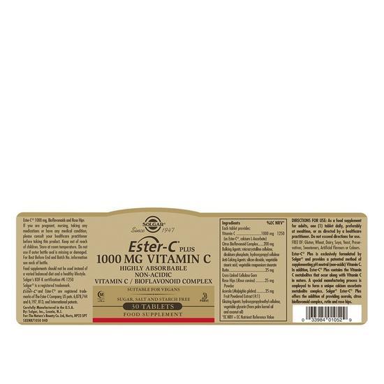 Solgar Ester-C Plus Vitamin C 1000mg x30