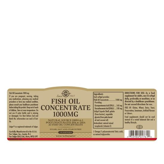 solgar omega 3 fish oil concentrate 1000 mg