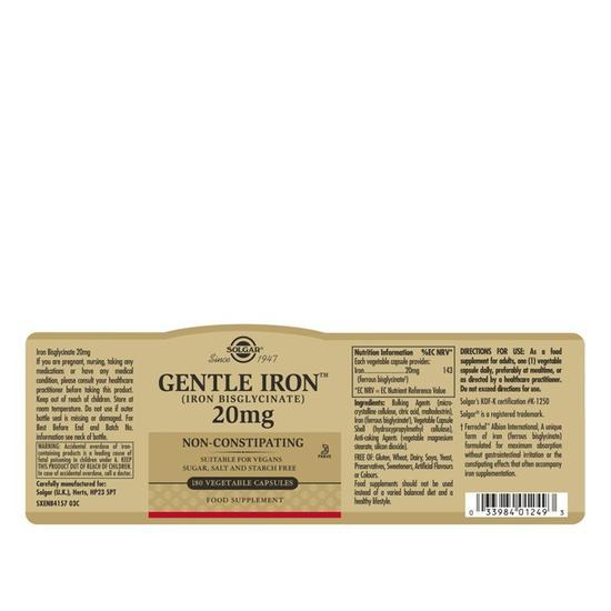 Solgar Gentle Iron 20mg x90