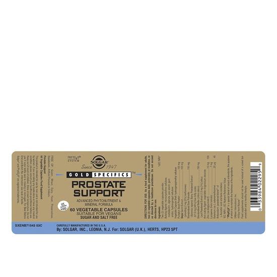Solgar Gold Specifics Prostate Support Vegicaps 60 Vegicaps