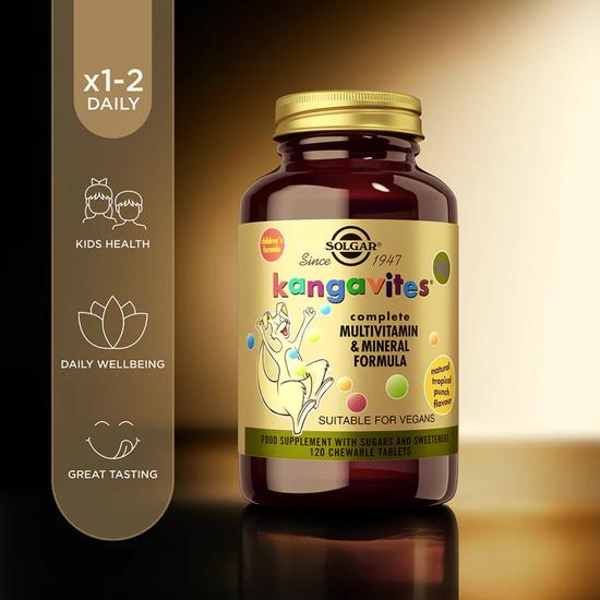 Solgar Kangavites Tropical Punch Chewable Tablets 60 Tablets