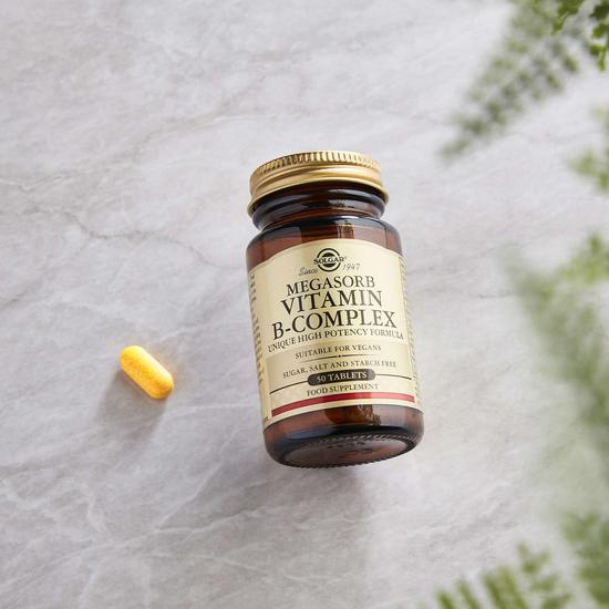 Solgar Megasorb Vitamin B-Complex High Potency Tablets 50 Tablets