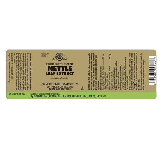 Solgar Nettle Leaf Extract Vegicaps 60 Vegicaps