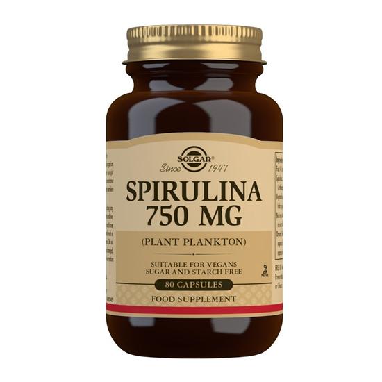 Solgar Spirulina 750mg Capsules 80 Capsules