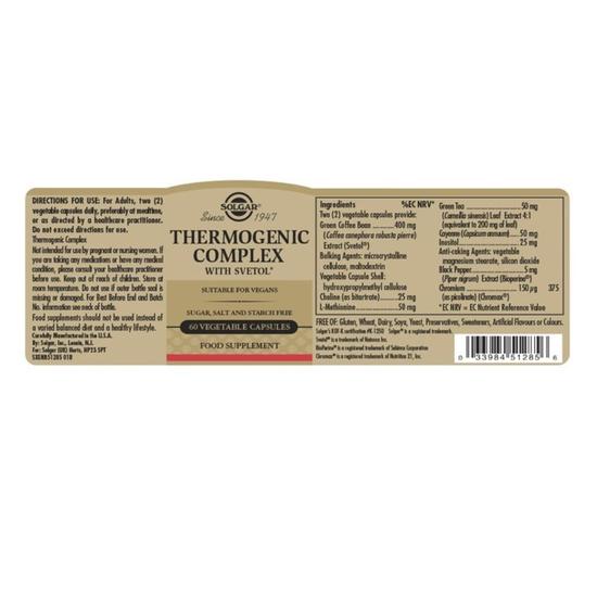 Solgar Thermogenic Complex Vegicaps 60 Vegicaps