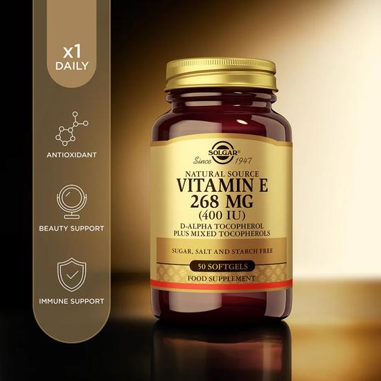 Solgar Vitamin E 268mg 400iu Mixed Softgels 50 Softgels
