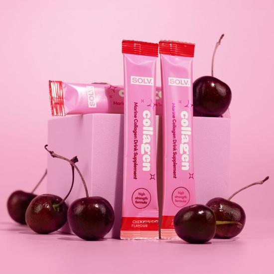 SOLV Cherry Liquid Collagen Sachets 14 Sachets