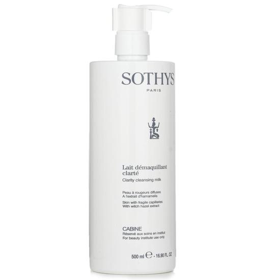 Sothys Clarity Cleansing Milk For Skin With Fragile Capillaries With Witch Hazel Extract Salon Size 500ml