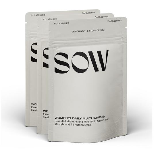 SOW Minerals Women's Daily Multi Complex 3 Month Starter Kit