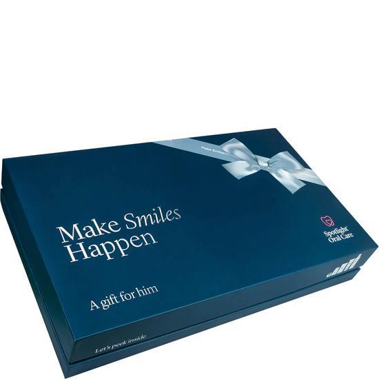 Spotlight Make Smiles Happen For Him Gift Set Teeth Whitening Strips + Toothpaste + Mouthwash + Dental Floss + Wireless Headphones