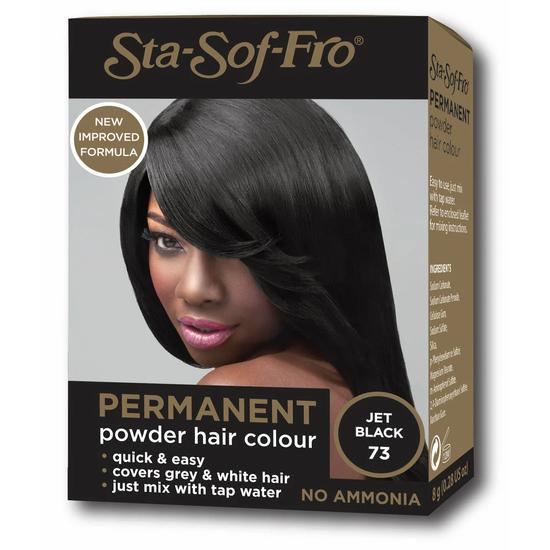 Sta-Sof-Fro Permanent Powder Hair Colour New Formula 8g / Black