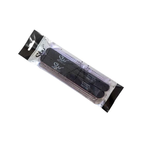 Star Nails Black Foam File 100/180 6pk