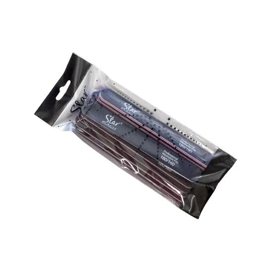 Star Nails Black Foam File 180/180 6pk