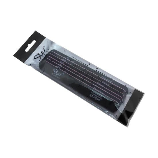 Star Nails Black Foam File 240/240 6pk