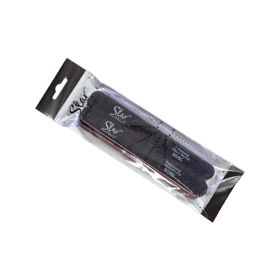 Star Nails Black Foam File 80/80 6pk