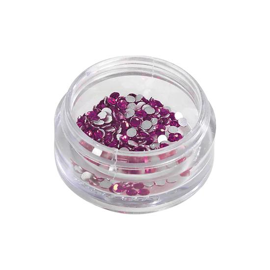 Star Nails Fuschia Rhinestones