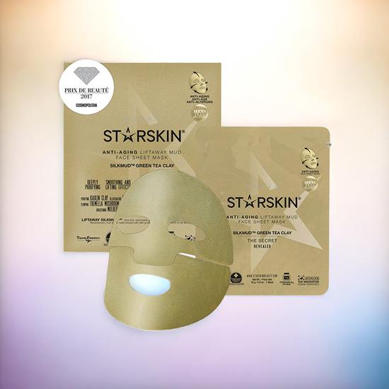 STARSKIN SILKMUD Green Tea Clay Anti-ageing Liftaway Mud Face Sheet Mask