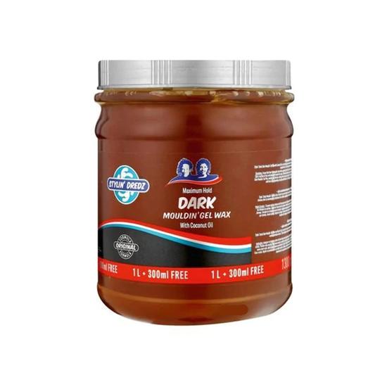 Stylin' Dredz Dredz Maximum Hold Dark Mouldin Gel Wax With Coconut Oil 1000ml