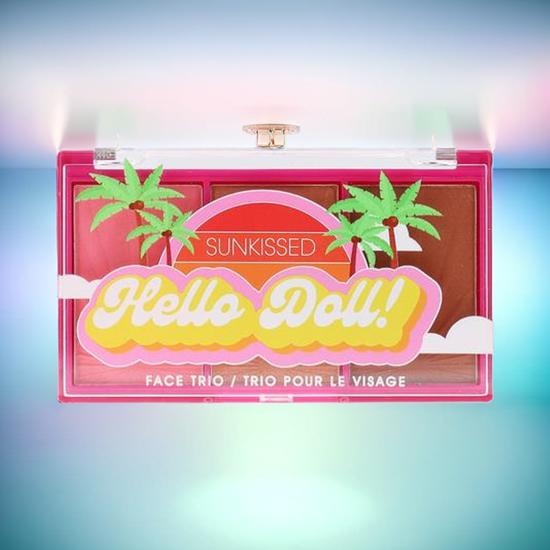 Sunkissed Hello Doll Face Trio Blusher + Highlighter + Bronzer
