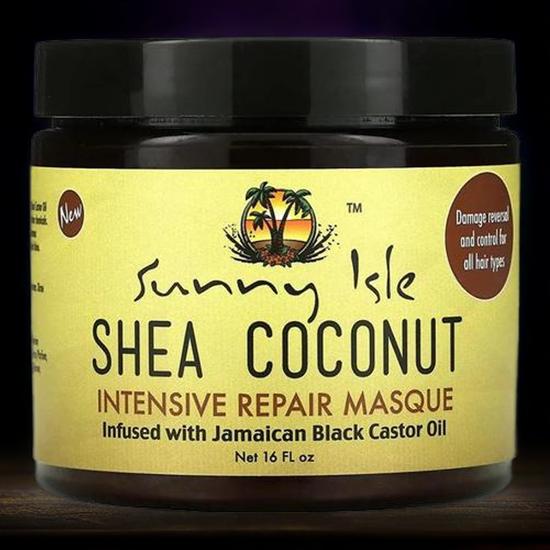 Sunny Isle Shea Coconut Intensive Repair Masque Infused With Jamaican Black Castor Oil 16oz