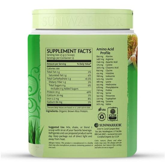 SunWarrior Classic Organic Protein Unflavoured 750g