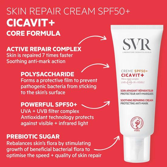 SVR Cicavit+ Soothing Repairing Protective Anti-Mark Care SPF 50+ 40ml