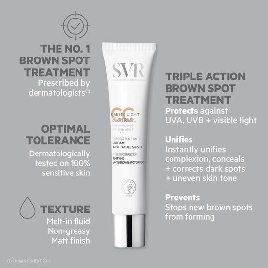 SVR CLAIRIAL CC Cream Hyperpigmentation SPF 50+ Medium Light - 40ml