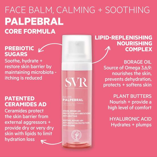 SVR PALPEBRAL Baume- Calming Soothing Face Balm For Dry, Eczema-Prone Skin 30ml