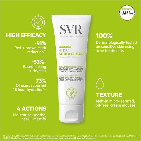 SVR Sebiaclear Hydra Repairing Moisturiser 40ml