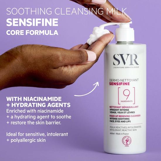 SVR SENSIFINE Cleansing Milk For Sensitive Polyallergic Skin 400ml