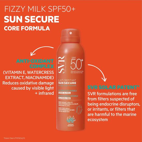 SVR SUN SECURE Fizzy Milk SPF 50+ 200ml