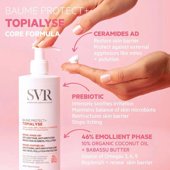 SVR Topialyse Protect+ Soothing & Moisturising Intensive Balm 400ml