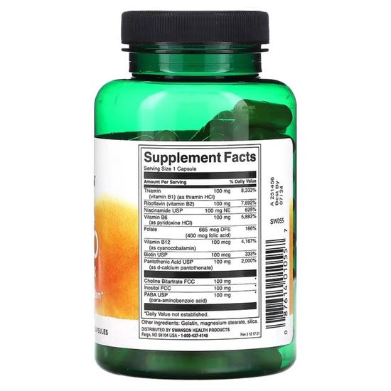 Swanson Balance B100 Complex Capsules 100 Capsules