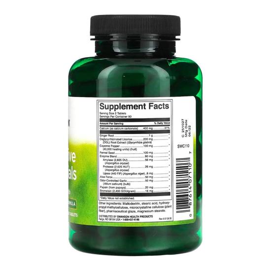 Swanson Digestive Essentials Tablets 180 Tablets